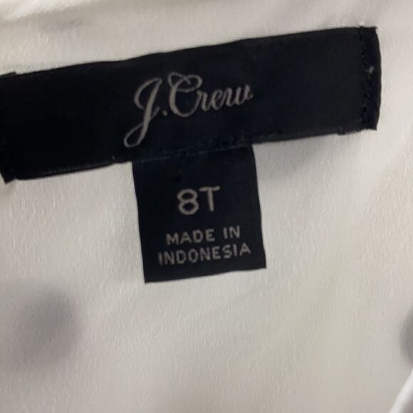 J. Crew White & Black Polka Dot Ruffle Front Dress Size 8 Tall - Picture 7 of 9